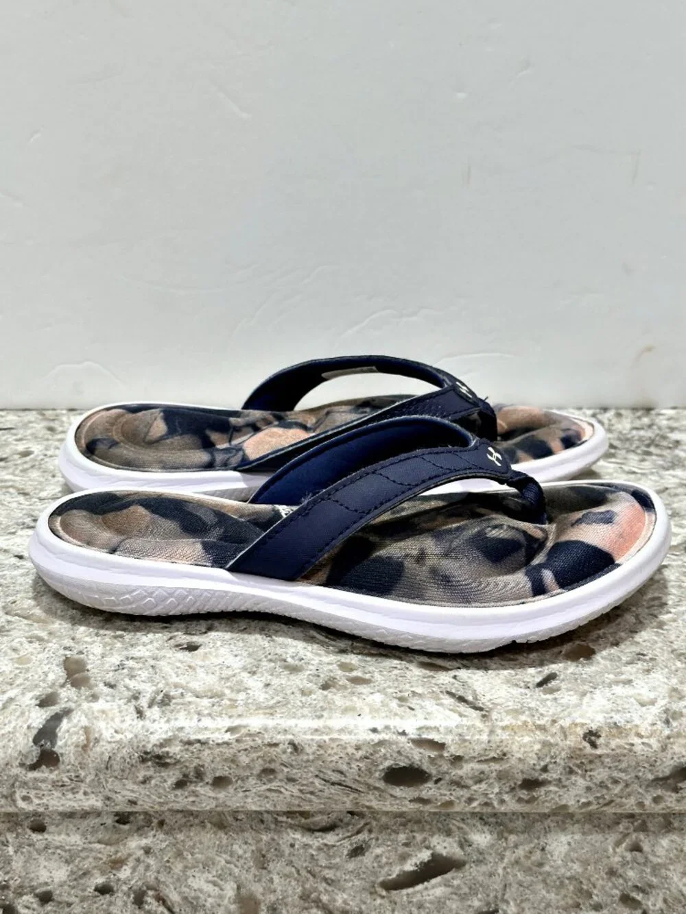 Under Armour Sandals Youth 1 Marbella VII Flip Flops 4D Foam CAMO Tie-dye Sandal